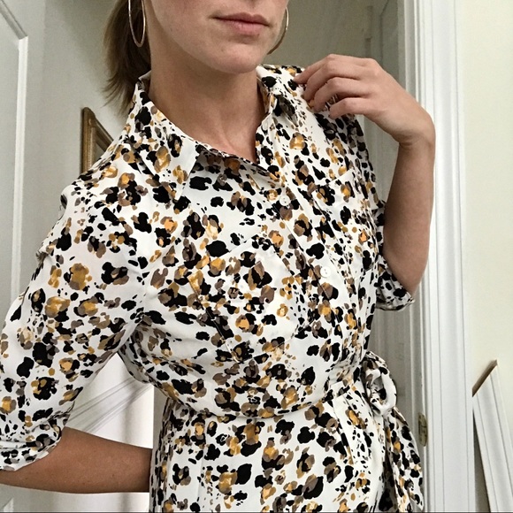 Leopard Print - Self Tie - Wear to Work Dress - Picture 14 of 16